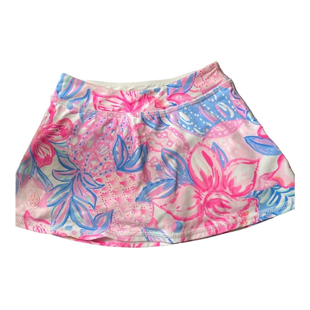 Lilly Pulitzer pink/blue/white skort with white shorts attached